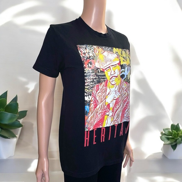 Heritaj Richard Pryor-Red Abstract Art Mural Tee - Picture 5 of 13